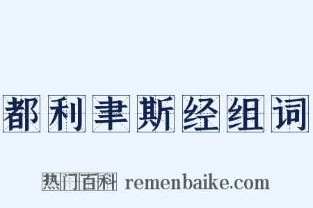 都利聿斯经组词是什么意思的图片